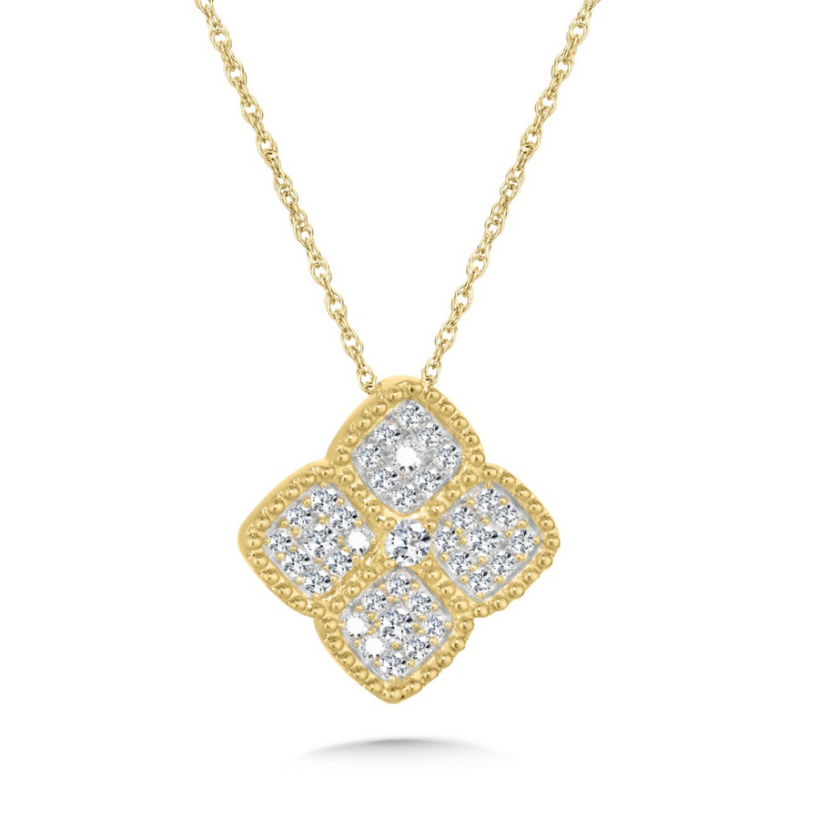 14K Pave' Diamond Necklace