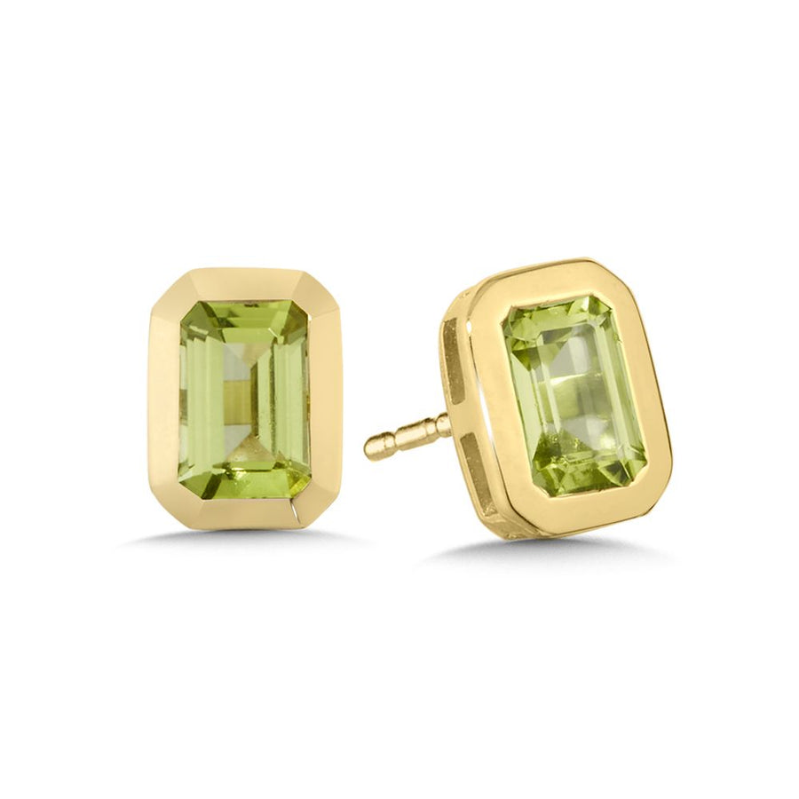 10K Yellow Gold Peridot Earrings