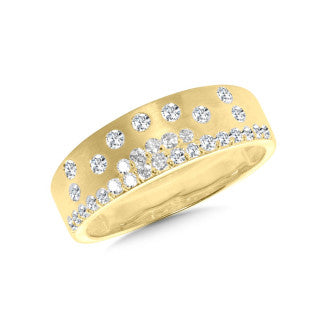 14K Yellow Gold 0.38ct Diamond Scatter Ring