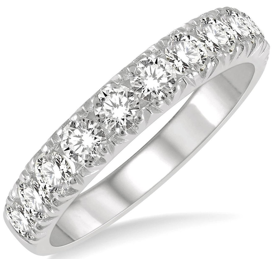 14k White Gold 1.00ctw Diamond Anniversary Ring