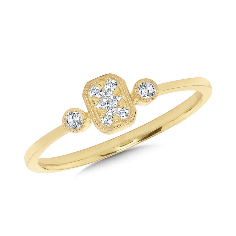 10K Yellow Gold 0.10ctw Diamond Ring