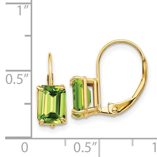 14k Yellow Gold Peridot Earnings