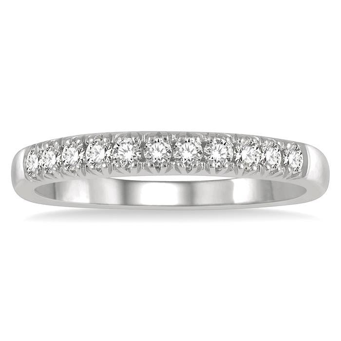 14K White Gold 0.25ct Diamond Anniversary Band