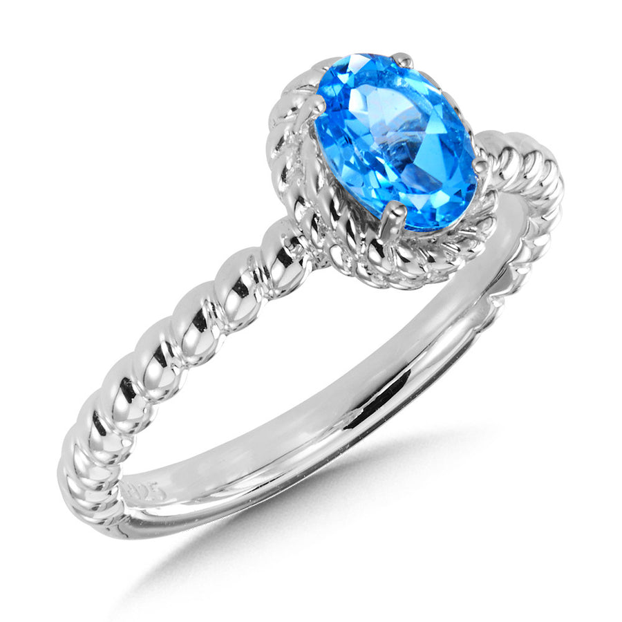 Sterling Silver Blue Topaz Ring