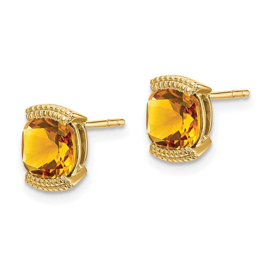 14k Yellow Gold Citrine Earnings