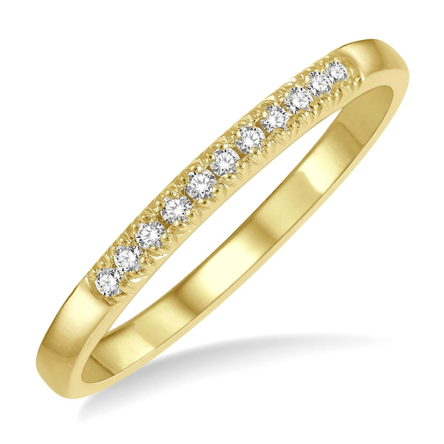 14K Yellow Gold 0.10ctw Diamond Anniversary Band