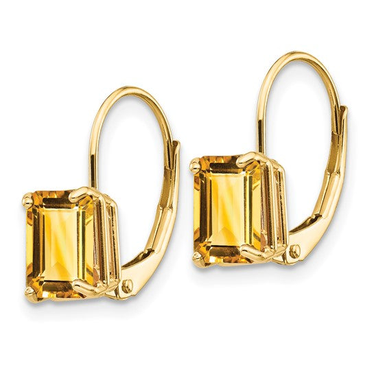 14k Yellow Gold Citrine Earnings