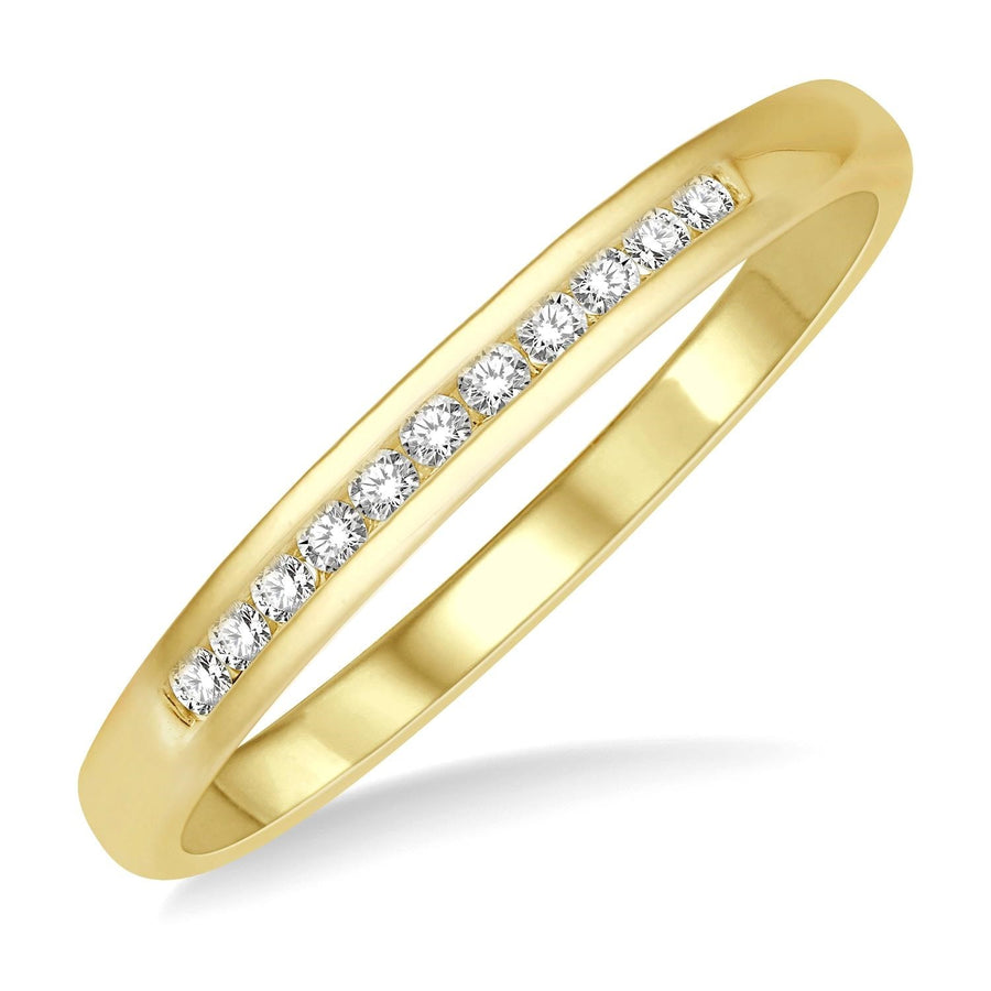 14K Yellow Gold 0.10ctw Channel Set Anniversary Band