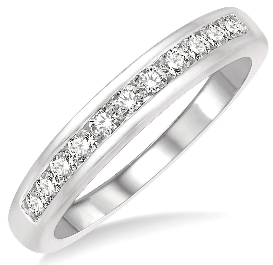 14K White Gold 0.35ct Diamond Anniversary Band