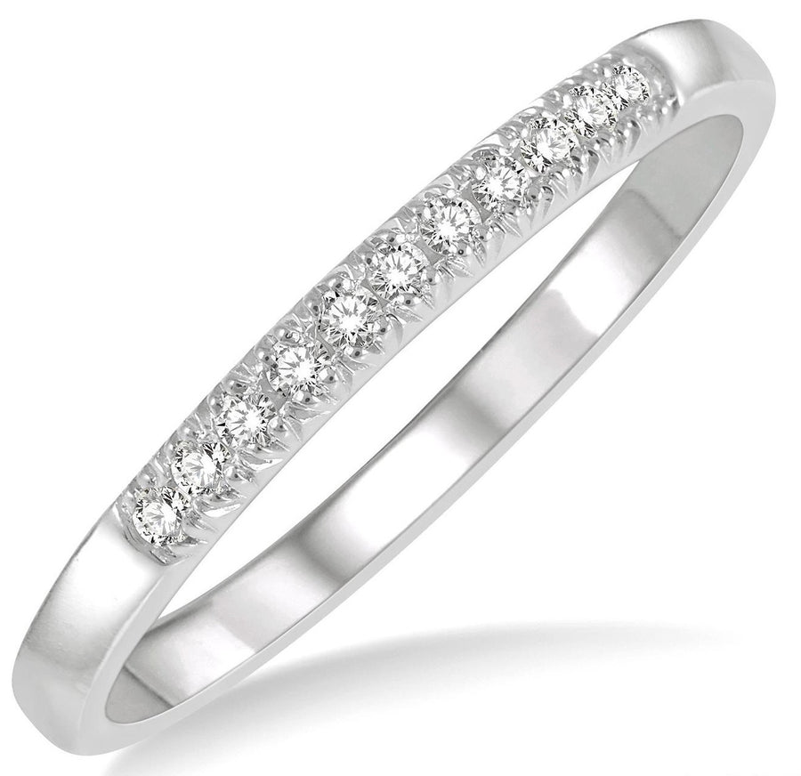 14K White Gold 0.10ctw Diamond Ring