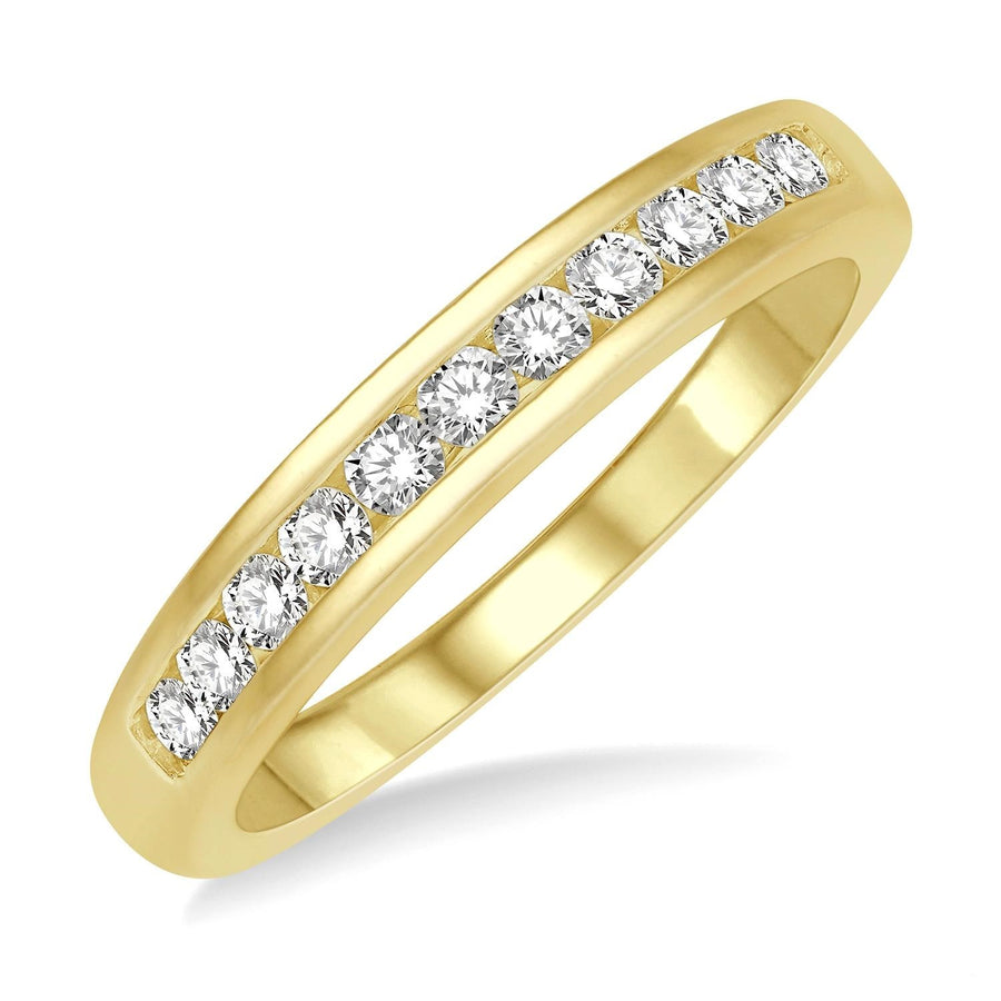 14K Yellow Gold 0.35ct Channel Set Diamond Anniversary Band