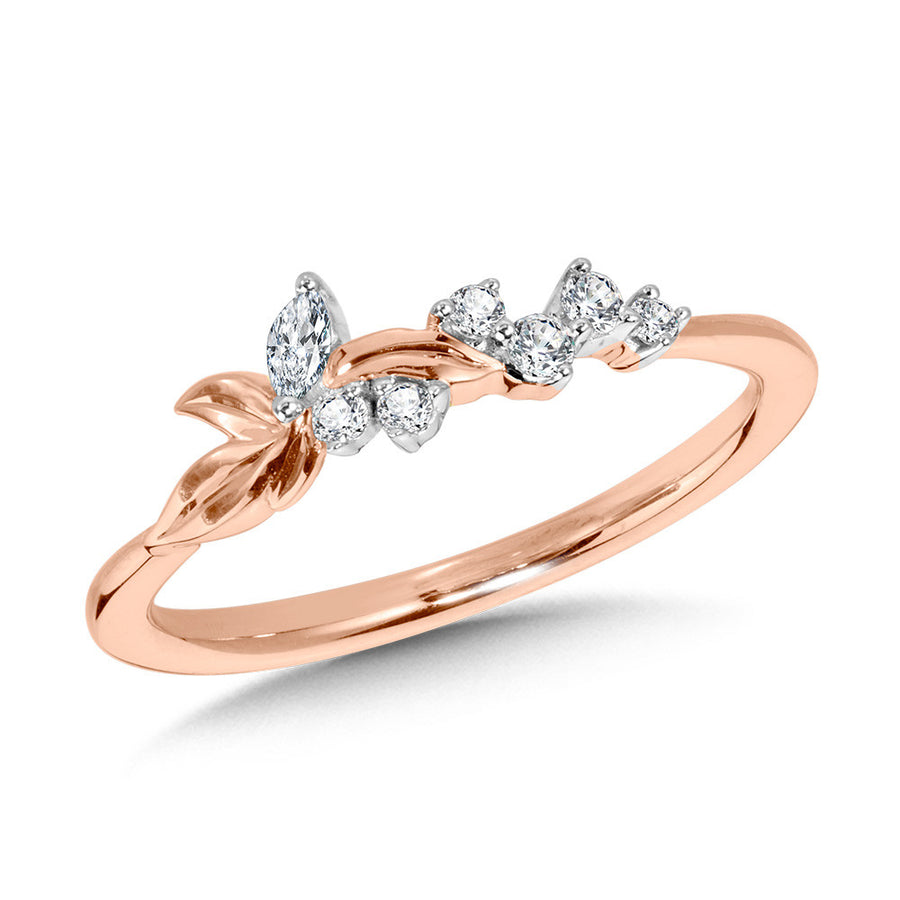 10K Rose Gold 0.10ctw Diamond Ring