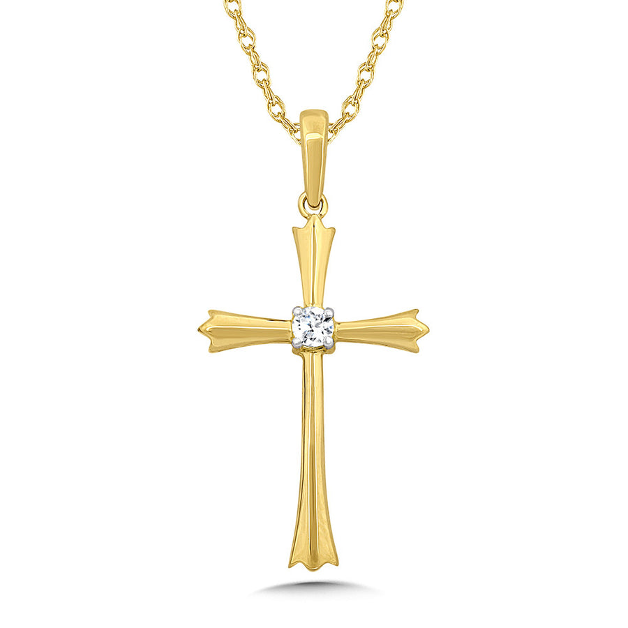 10K Yellow Gold Cross Necklace