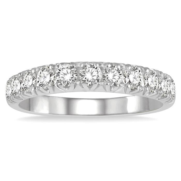 14K White Gold 0.75ct Diamond Wedding Band