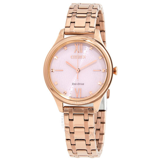 Citizen Eco-Drive WR50 Pink Bracelet Watch